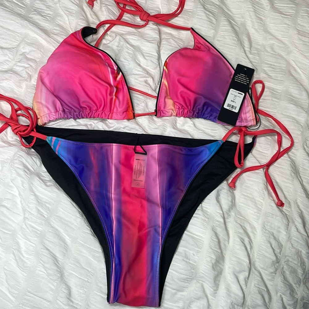 Fashion Nova Pink & Purple Bikini